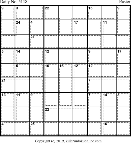 Killer Sudoku for 12/23/2019