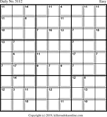 Killer Sudoku for 12/17/2019