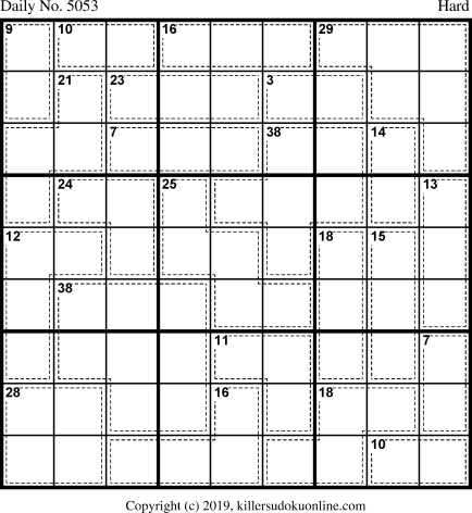 Killer Sudoku for 10/19/2019