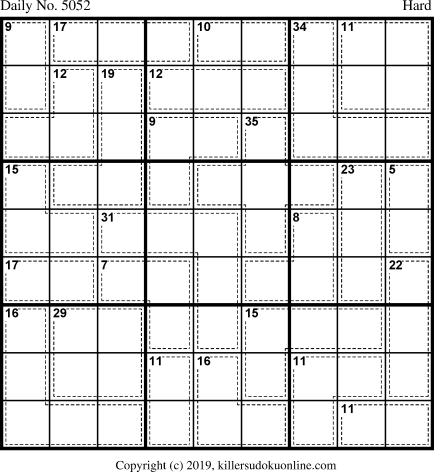 Killer Sudoku for 10/18/2019