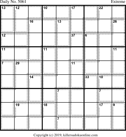 Killer Sudoku for 10/27/2019