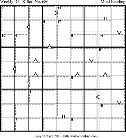 Killer Sudoku for 6/3/2019