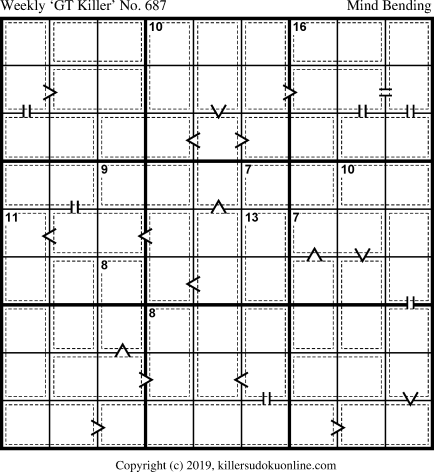 Killer Sudoku for 6/10/2019