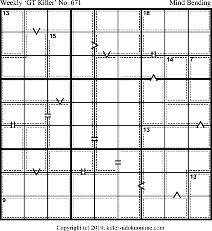 Killer Sudoku for 2/18/2019