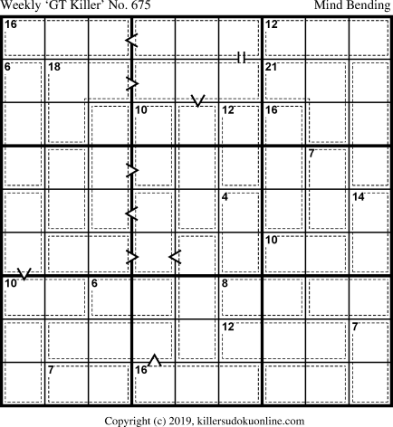 Killer Sudoku for 3/18/2019