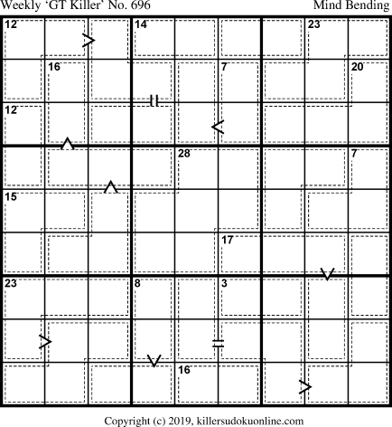 Killer Sudoku for 8/12/2019
