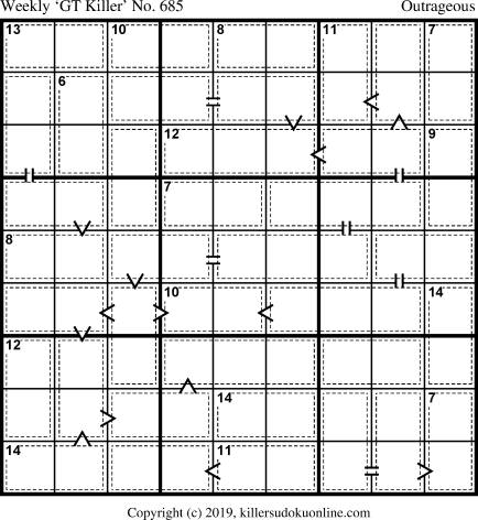 Killer Sudoku for 5/27/2019