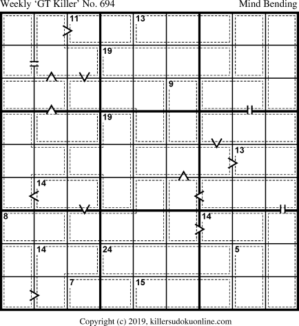Killer Sudoku for 7/29/2019