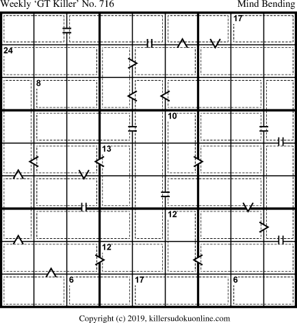 Killer Sudoku for 12/30/2019