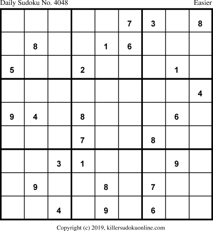 Killer Sudoku for 4/3/2019