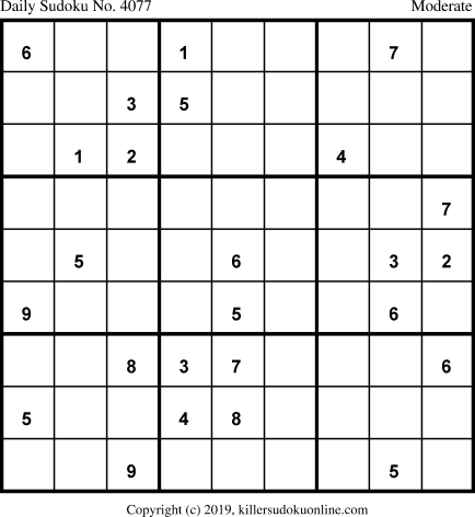 Killer Sudoku for 5/2/2019