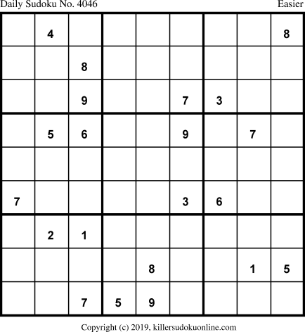 Killer Sudoku for 4/1/2019
