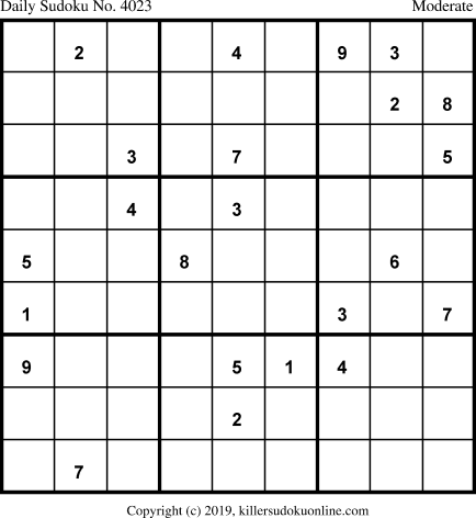 Killer Sudoku for 3/9/2019