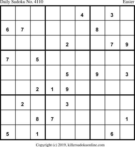 Killer Sudoku for 6/4/2019