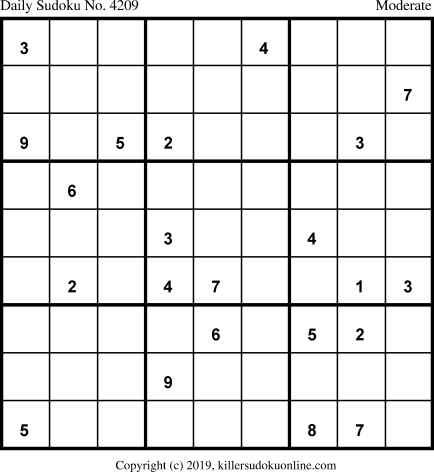 Killer Sudoku for 9/11/2019