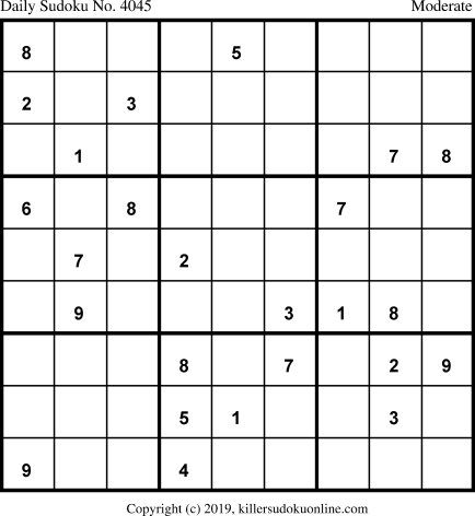 Killer Sudoku for 3/31/2019