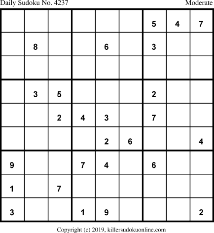 Killer Sudoku for 10/9/2019