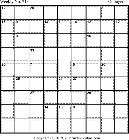 Killer Sudoku for 9/2/2019