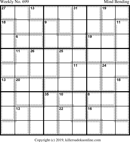 Killer Sudoku for 5/27/2019