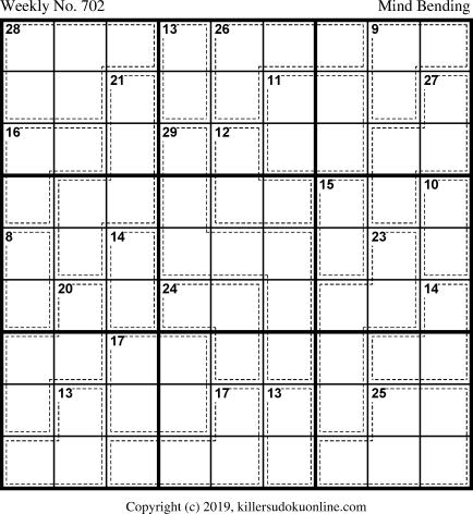 Killer Sudoku for 6/17/2019