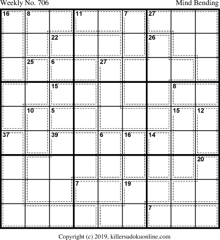 Killer Sudoku for 7/15/2019