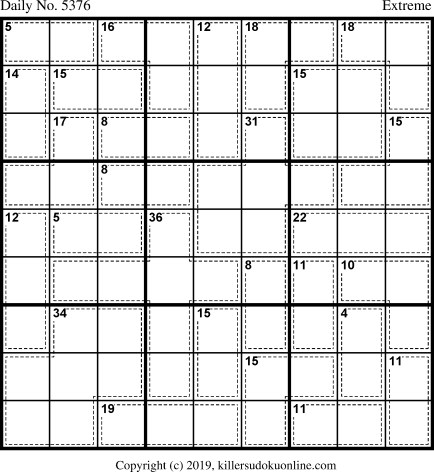Killer Sudoku for 9/6/2020