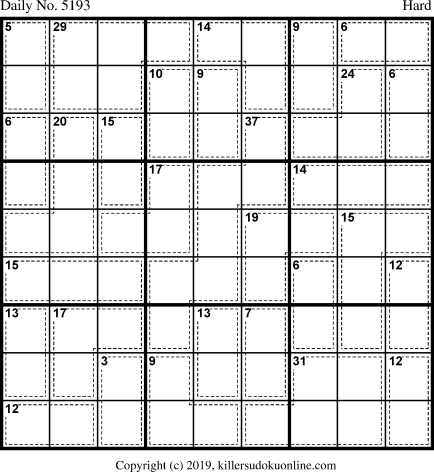 Killer Sudoku for 3/7/2020