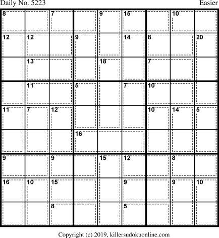 Killer Sudoku for 4/6/2020