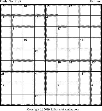 Killer Sudoku for 3/1/2020