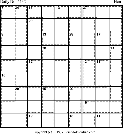 Killer Sudoku for 11/1/2020