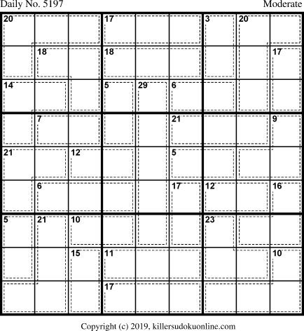 Killer Sudoku for 3/11/2020