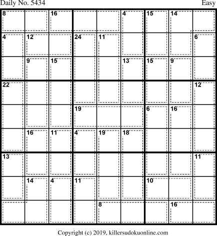 Killer Sudoku for 11/3/2020