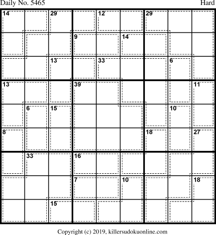 Killer Sudoku for 12/4/2020