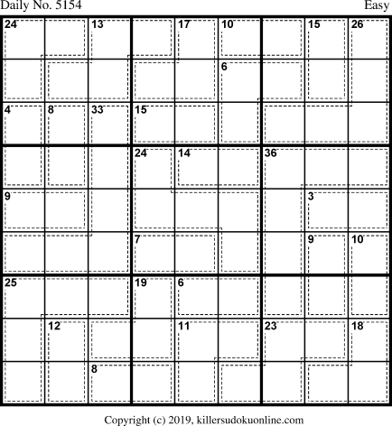 Killer Sudoku for 1/28/2020