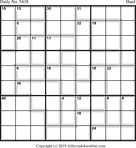 Killer Sudoku for 11/7/2020