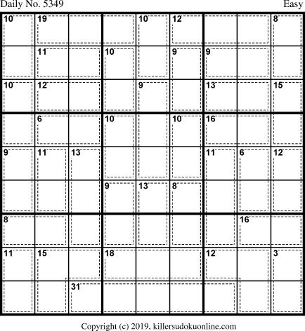 Killer Sudoku for 8/10/2020