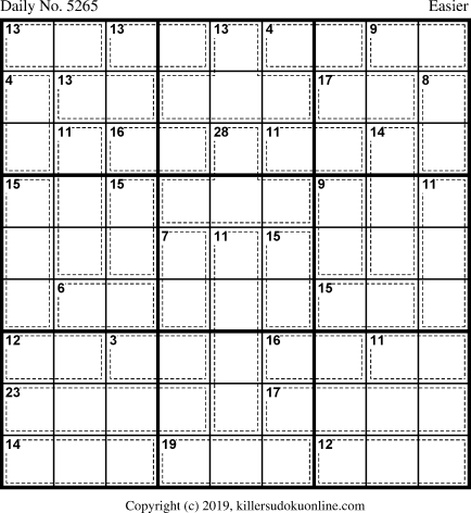Killer Sudoku for 5/18/2020