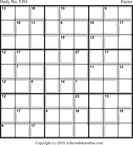 Killer Sudoku for 9/21/2020