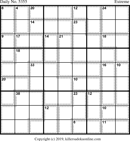 Killer Sudoku for 8/16/2020