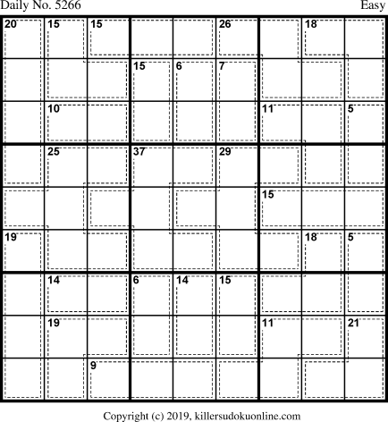Killer Sudoku for 5/19/2020