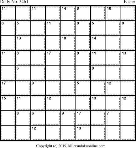 Killer Sudoku for 11/30/2020