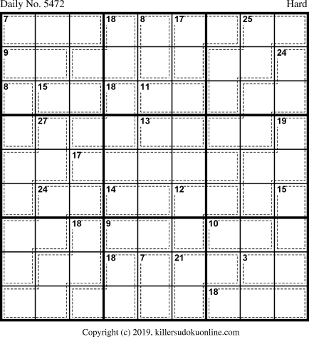 Killer Sudoku for 12/11/2020