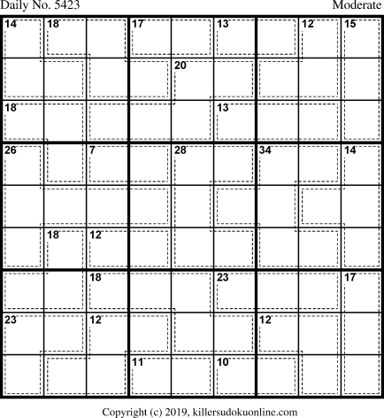 Killer Sudoku for 10/23/2020