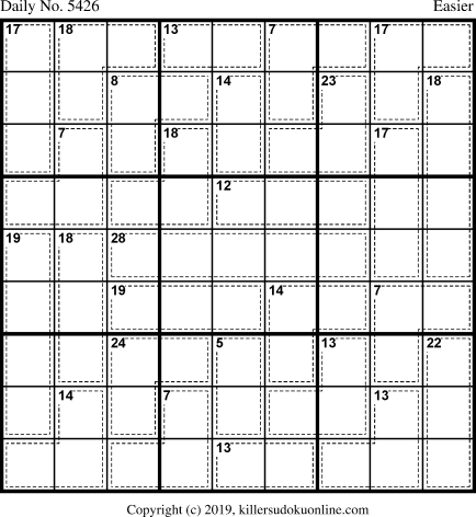Killer Sudoku for 10/26/2020