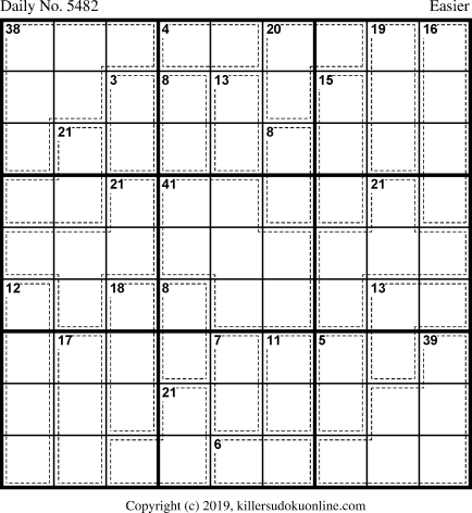 Killer Sudoku for 12/21/2020