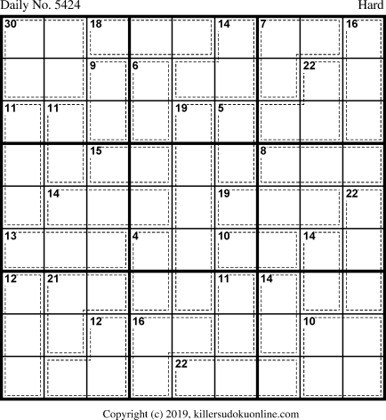 Killer Sudoku for 10/24/2020