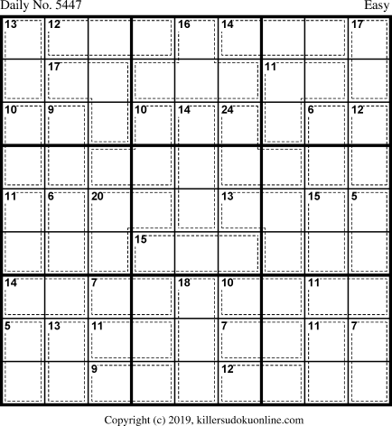 Killer Sudoku for 11/16/2020