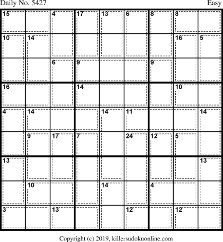Killer Sudoku for 10/27/2020