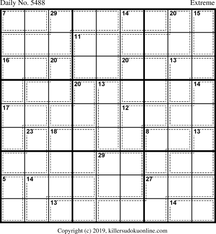 Killer Sudoku for 12/27/2020