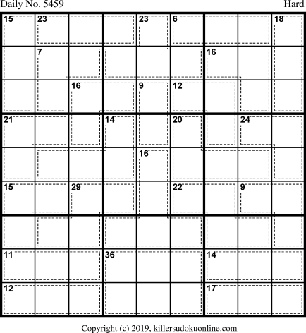Killer Sudoku for 11/28/2020
